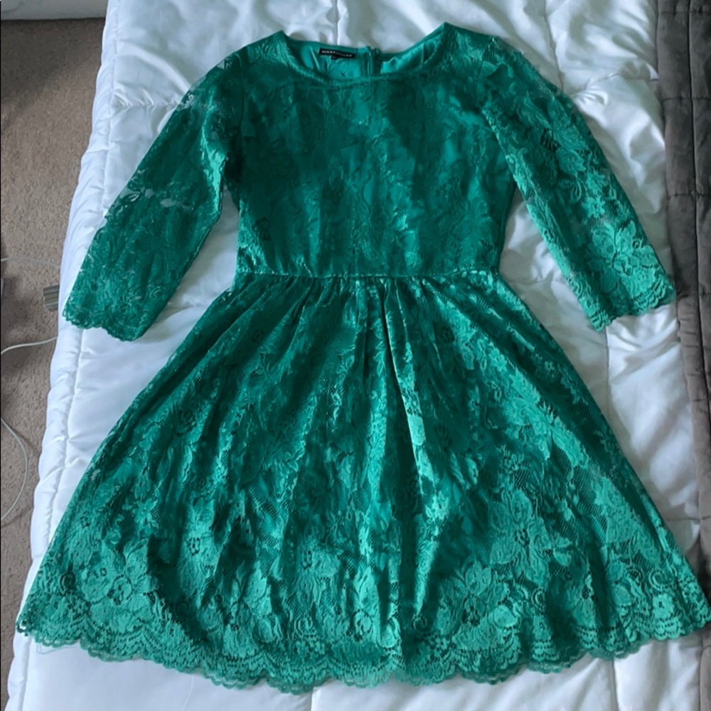 Sea green dress